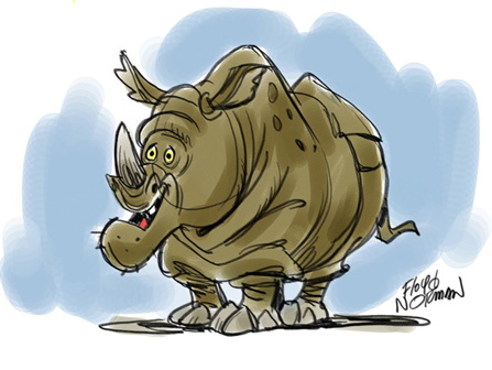 Rocky the Rhino from The Jungle Book